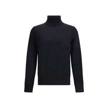Dsquared² Black Fleece Wool Turtleneck