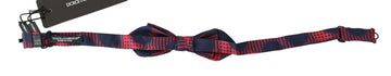 Dolce & Gabbana Red Checkered 100% Silk Adjustable Men Neck Bow Tie - Whispers Of Wisdom Clothing