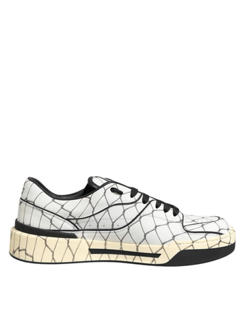 Dolce & Gabbana White Logo Print Low Top Men Sneakers Shoes