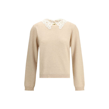 Fabiana Filippi Beige Fleece Wool Sweatshirt