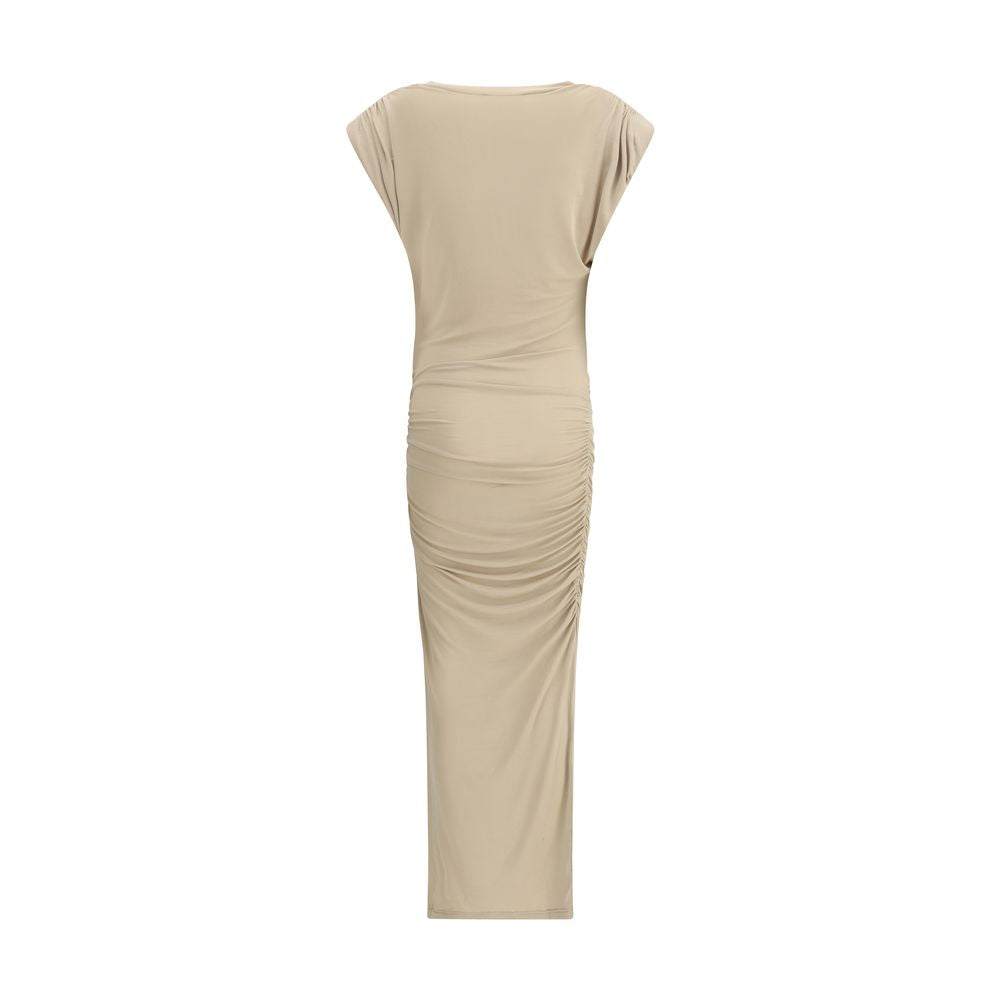 Marant Etoile Beige Modal Casual Dress