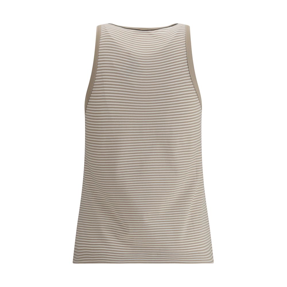 Brunello Cucinelli Beige Cotton Top