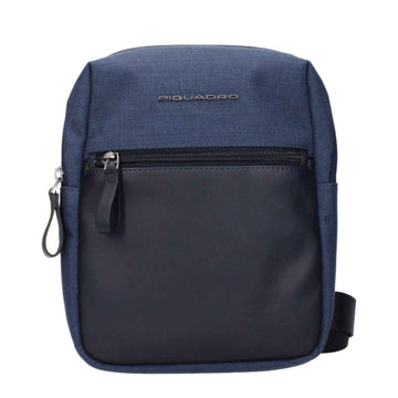 Piquadro Blue Fabric Crossbody Bags