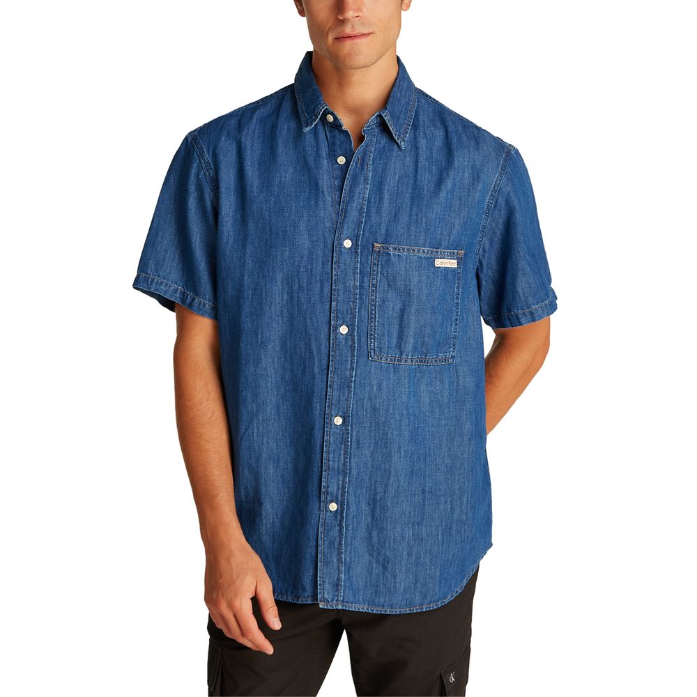 Calvin Klein Jeans Blue Cotton Shirt