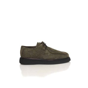 Cerruti 1881 Green Calfskin Men Derby Shoe