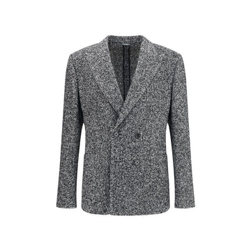 Dolce & Gabbana Gray Fleece Wool Coat