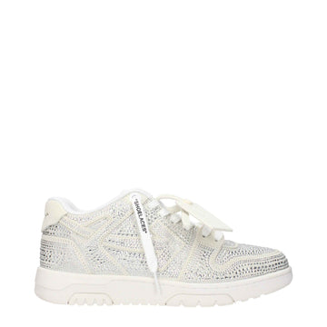 Off-White Beige Leather Low Tops