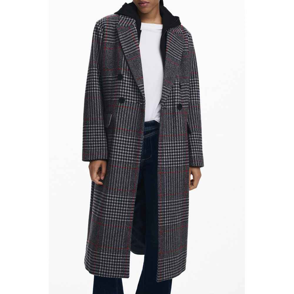Desigual Gray Wool Women Coat