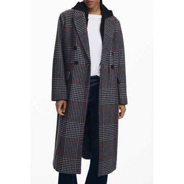 Desigual Gray Wool Women Coat