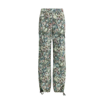 Ganni Printed Stretched Cotton Pants