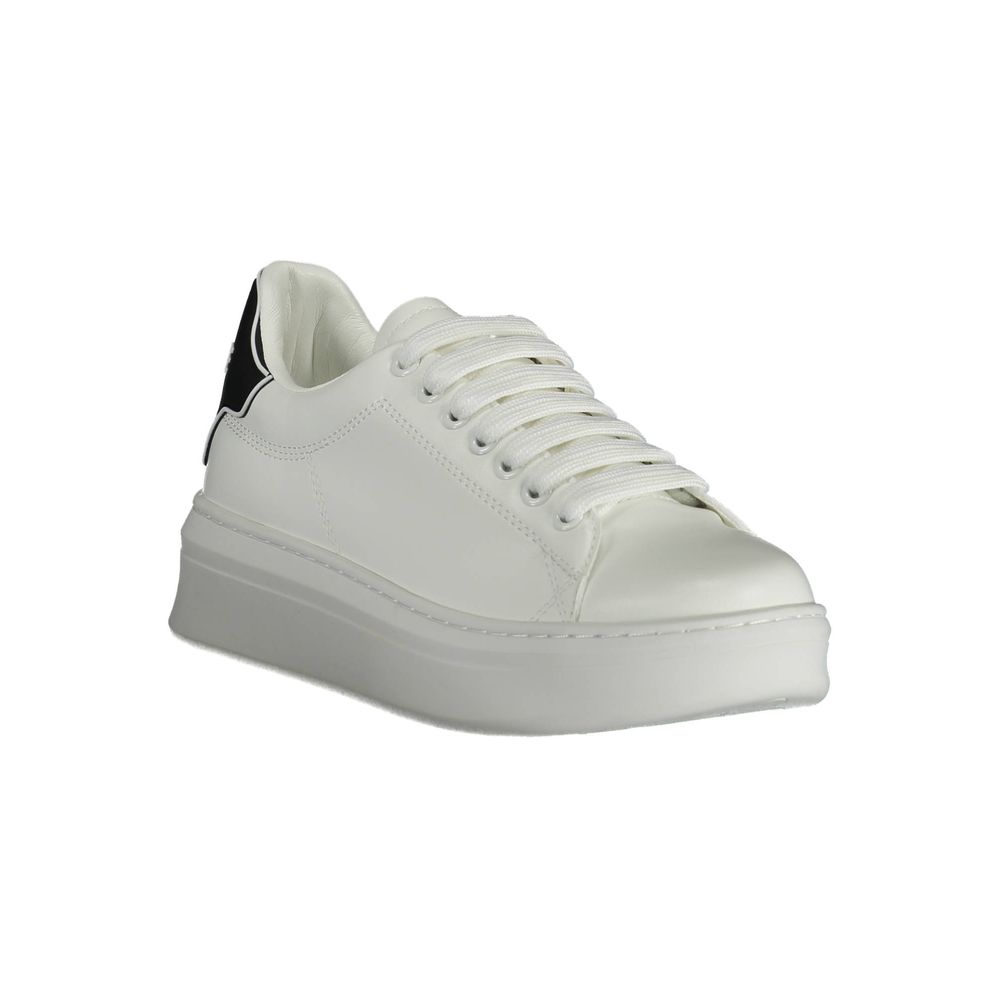 Gaelle Paris White Polyethylene Sneaker
