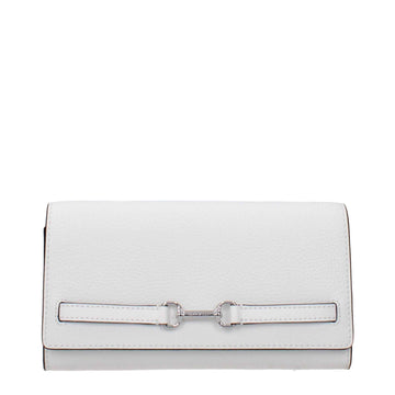 Michael Kors White Leather Clutch Bags