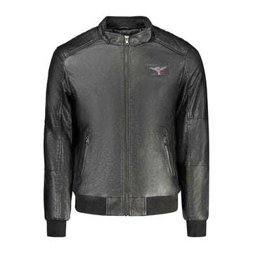 Accademia Militare Black Polyester Jackets & Coat