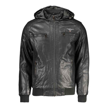 Accademia Militare Black Polyester Jackets & Coat