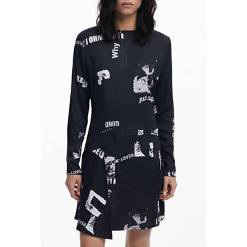 Desigual Black Elastane Dress