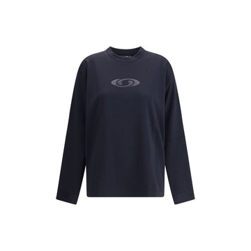 MM6 Black Polyester Top
