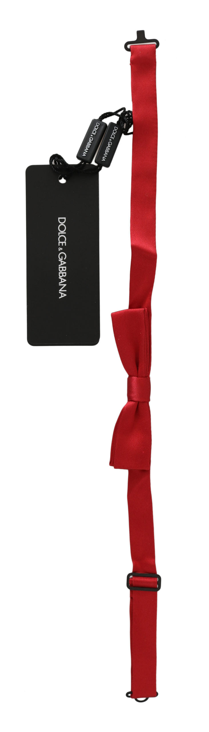 Dolce & Gabbana Red 100% Silk Slim Adjustable Neck Papillon Bow Tie - Whispers Of Wisdom Clothing