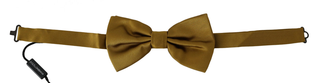 Dolce & Gabbana Yellow Mustard 100% Silk Butterfly Papillon Men Bow Tie - Whispers Of Wisdom Clothing