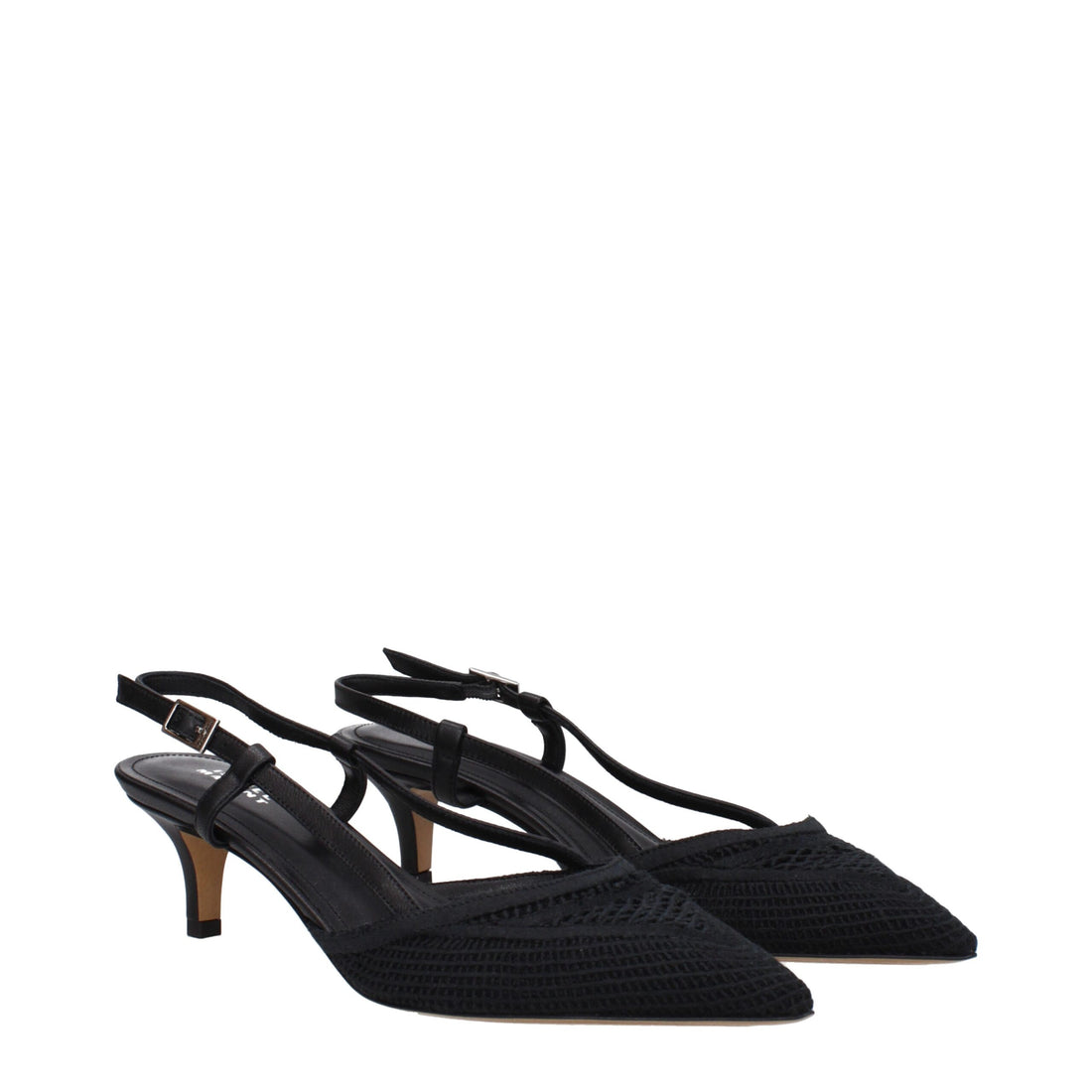 Isabel Marant Black Fabric Mid Heel Pumps