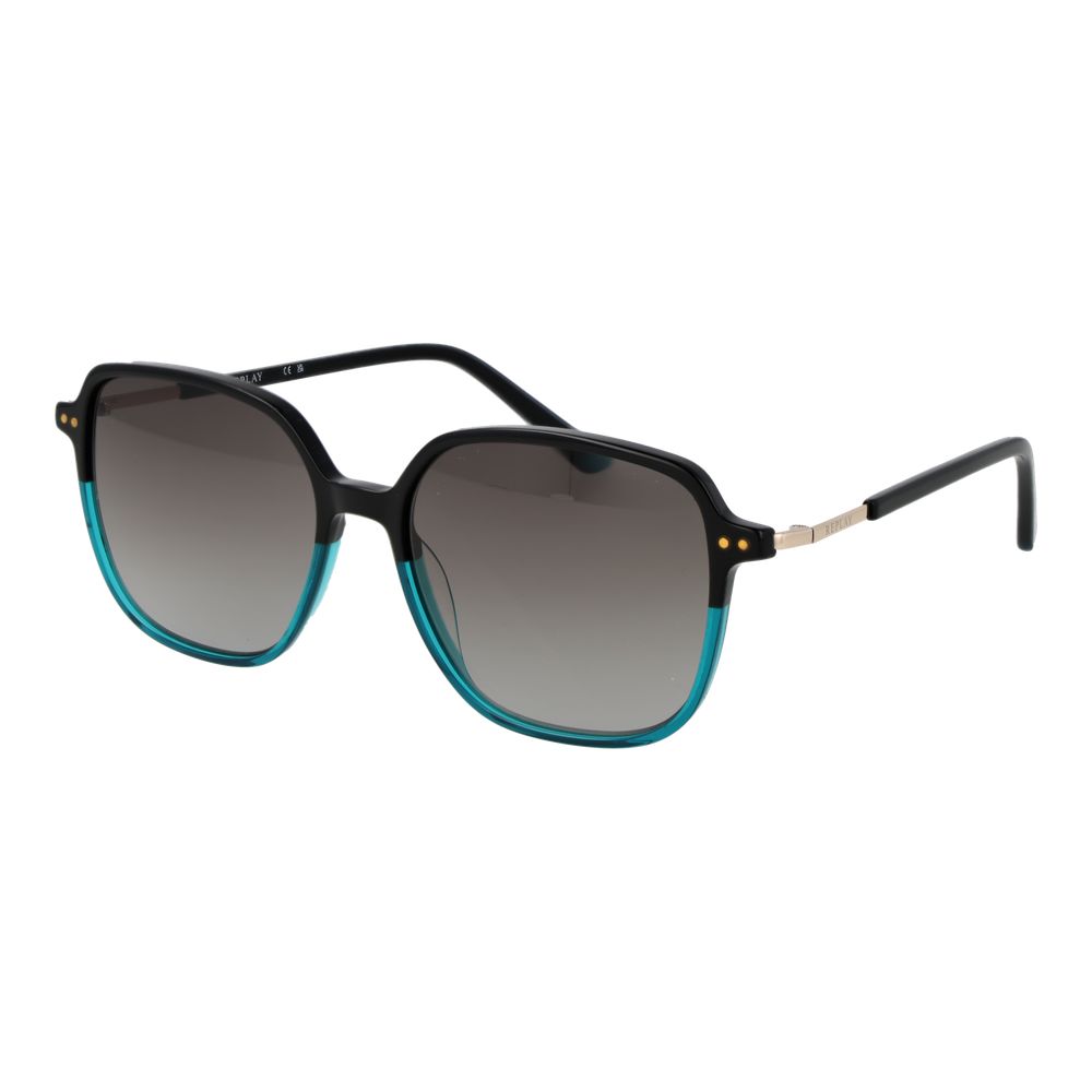 Replay Black Plastic Sunglasses