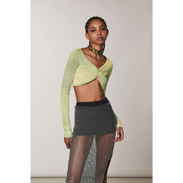 Patrizia Pepe Yellow Viscose Tank Tops