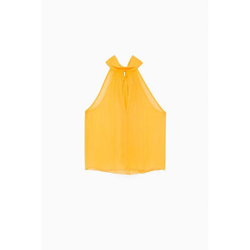 Patrizia Pepe Orange Silk Tank Tops