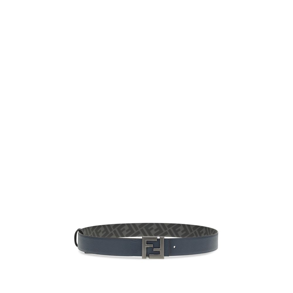 Fendi Blue Calf Leather Bos Taurus Regular Belt