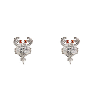 Lancaster White Silver Earrings