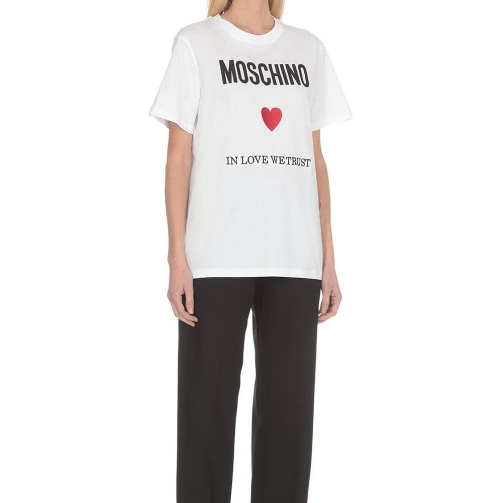 Moschino Couture White Cotton T-Shirt