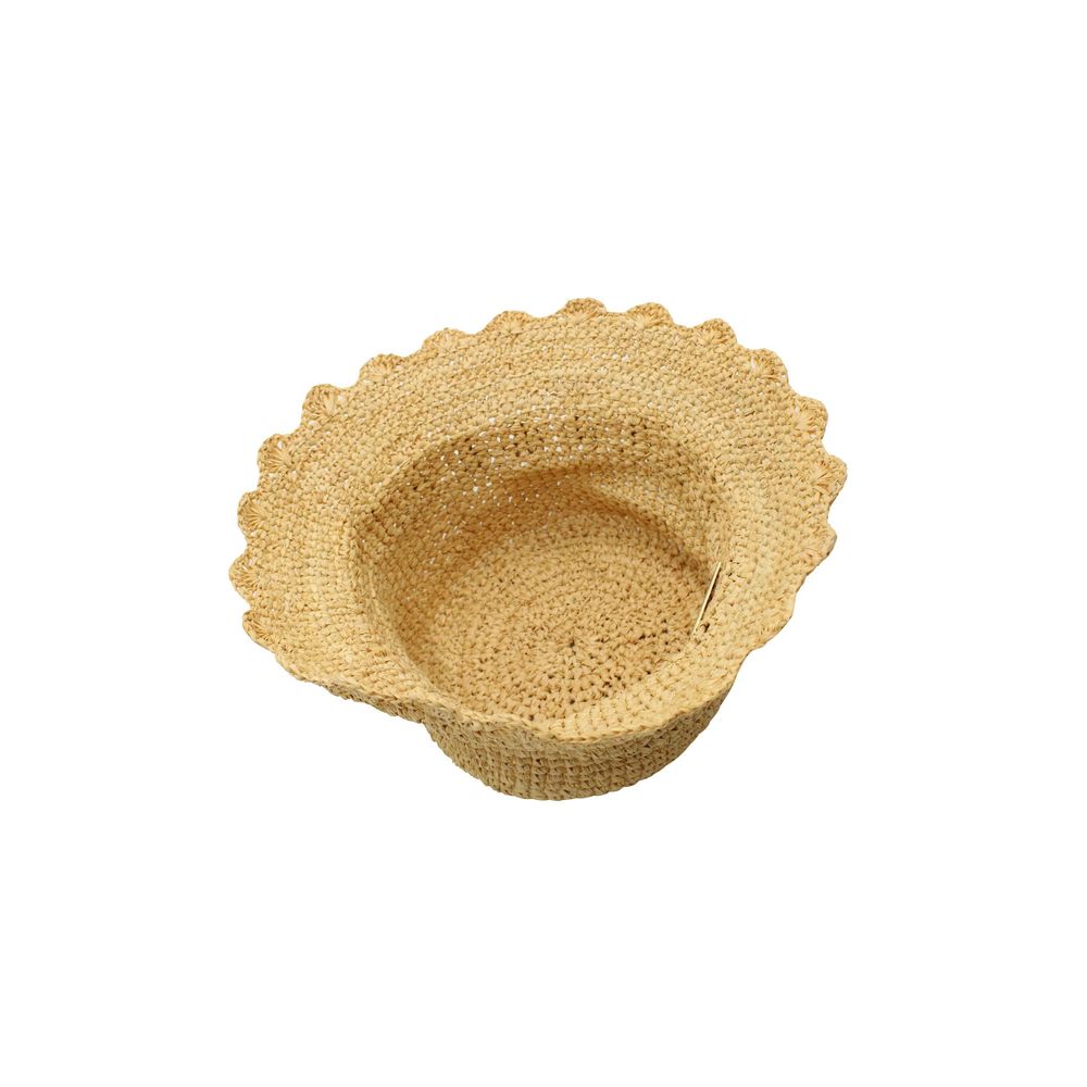 Paco Rabanne Beige Vegetable Fiber  Bucket Hat