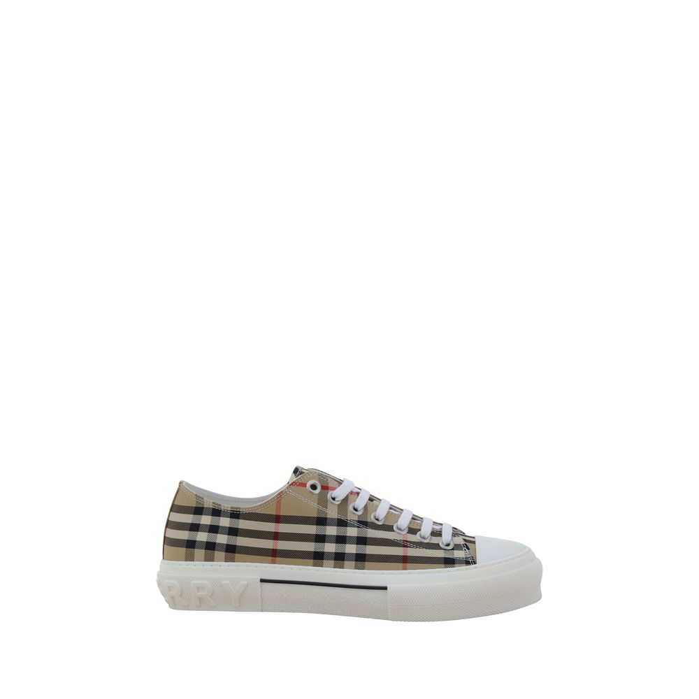 Burberry Brown Cotton Low Top Sneakers