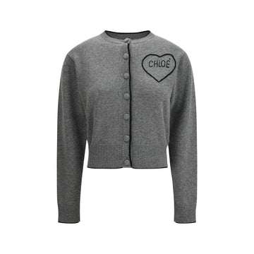 Chloé Gray Wool Cardigan