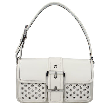 Michael Kors White Leather Shoulder Bag