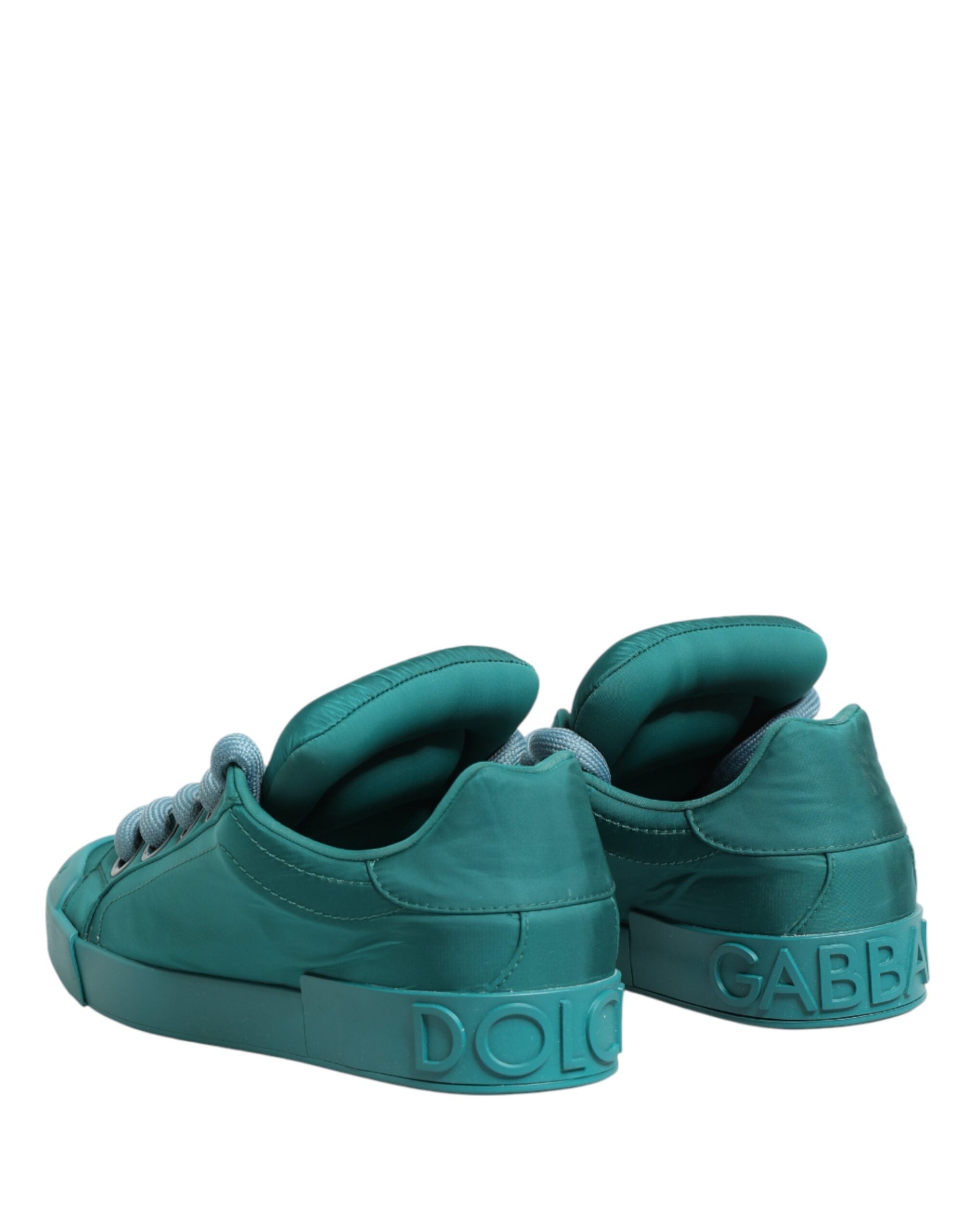 Dolce & Gabbana Teal Portofino Men Low Top Sneakers Shoes