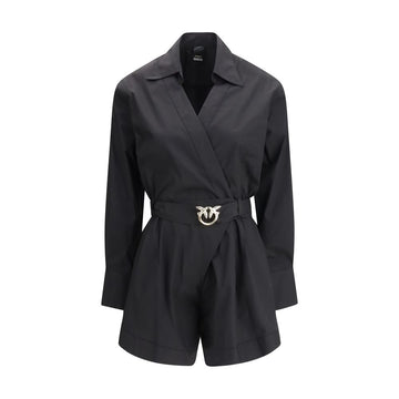 PINKO Black Cotton Jumpsuit