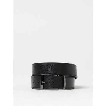 Emporio Armani Black Leather Regular Belt