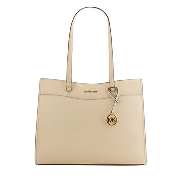 Michael Kors Beige Leather Tote Bag