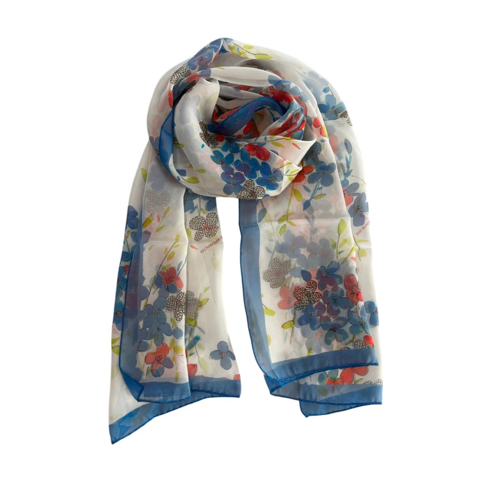 Borbonese White Silk Women Scarf