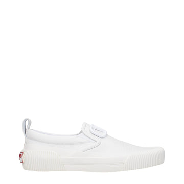 Valentino Garavani White Leather Slip-On Loafers