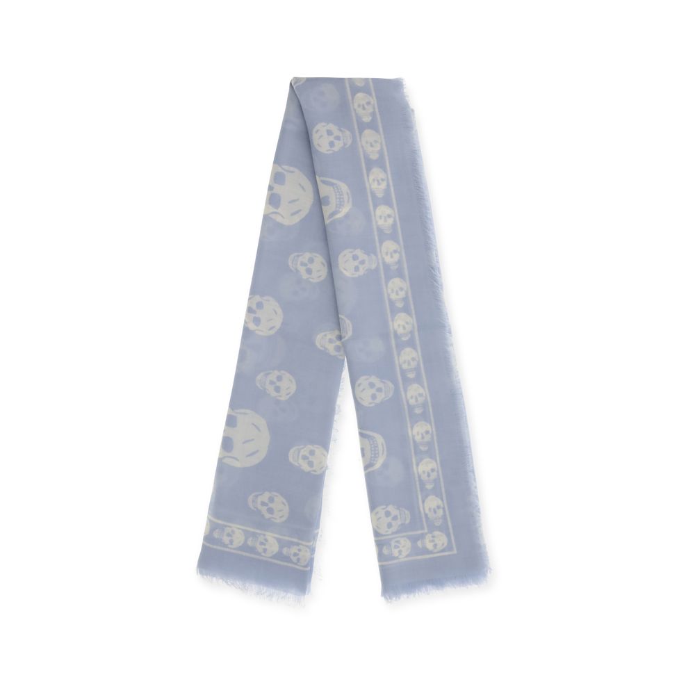 Alexander McQueen Blue Modal Scarf