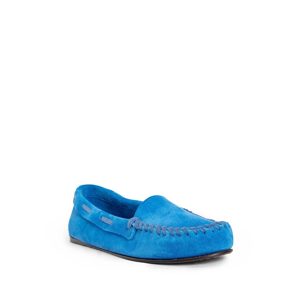 The Row Blue Calfskin Slip-On Loafers