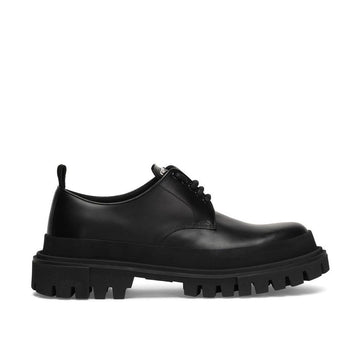 Dolce & Gabbana Black Calfskin Oxfords And Derbies
