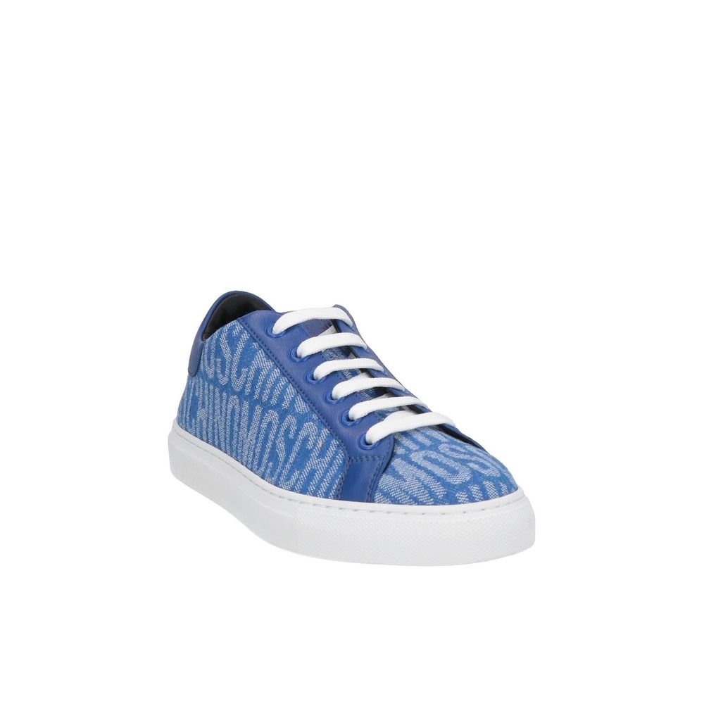 Moschino Couture Blue Leather Low Top Sneakers