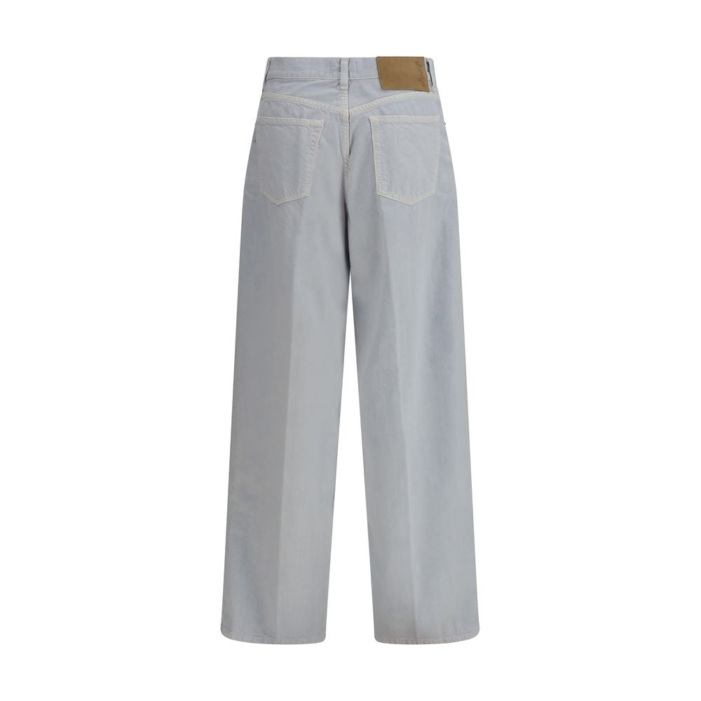 Haikure Blue Cotton Straight-Leg Jeans
