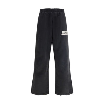 Balenciaga Black Cotton Casual Pants