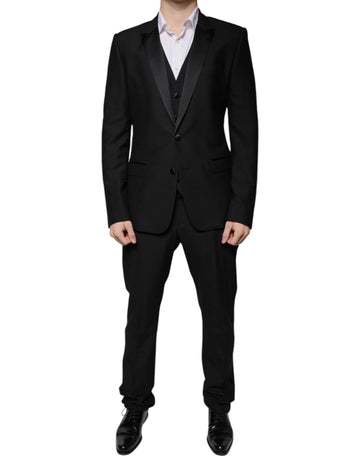 Dolce & Gabbana Black Virgin Wool Tuxedo