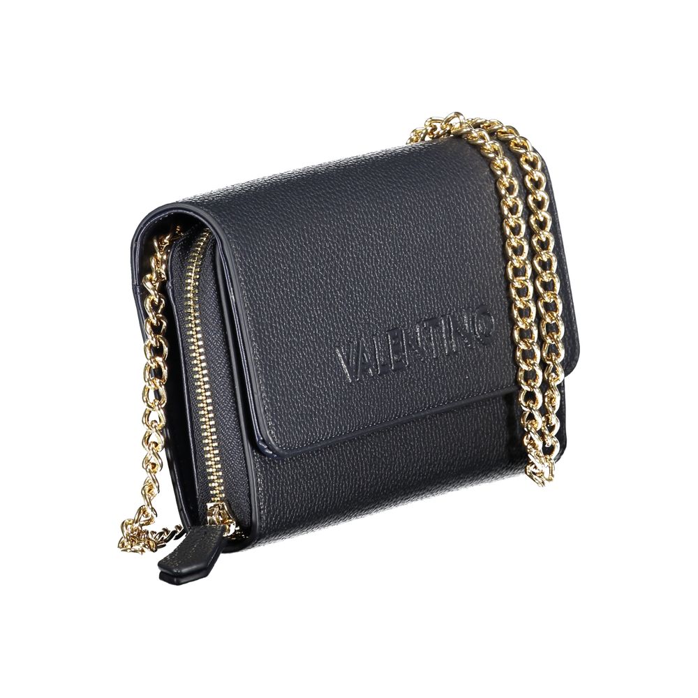 Mario Valentino Blue Polyurethane Women Wallet with Chain