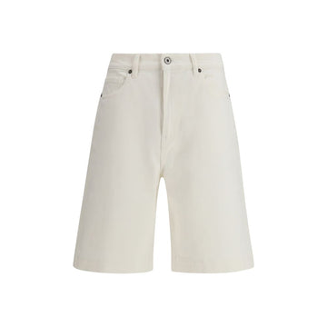 P.A.R.O.S.H. White Cotton Bermuda Shorts