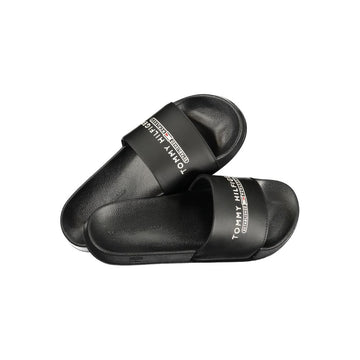 Tommy Hilfiger Black Polyurethane Men Slipper