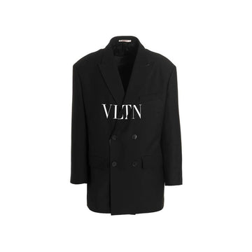 Valentino Black Silk Jackets And Coat